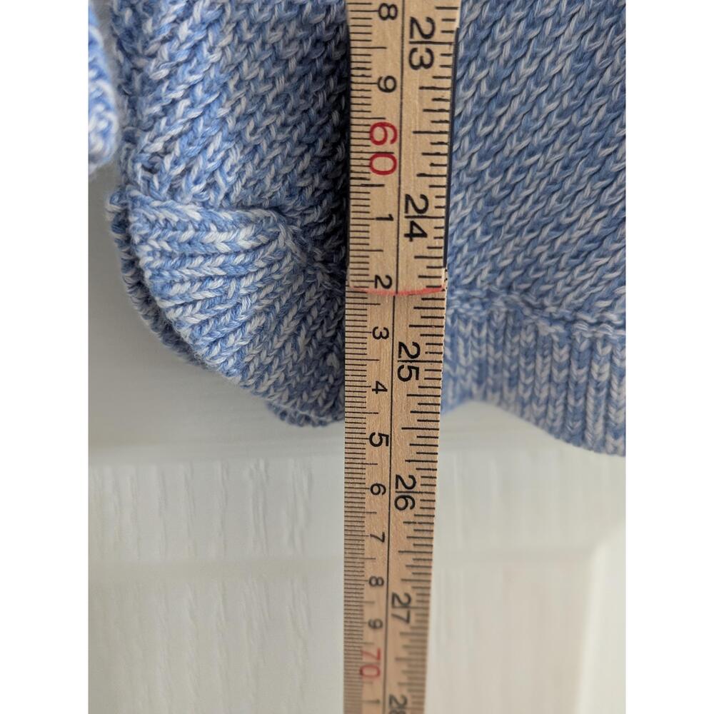 Talbots Women's Knit Sweater Size Medium Blue White Lightweight Classic Casual - Picture 10 of 14